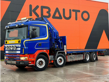 Nákladní automobil valníkový/ Plošinový, Auto s hydraulickou rukou Scania R 164 8x2*6 HIAB 800E-9 / PLATFORM L=7507-8950 mm: obrázek 3