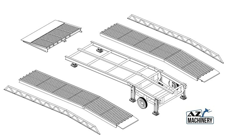 Nový Nájezdová rampa AZ RAMP STAR-10-XL mobile loading ramp: obrázek 11