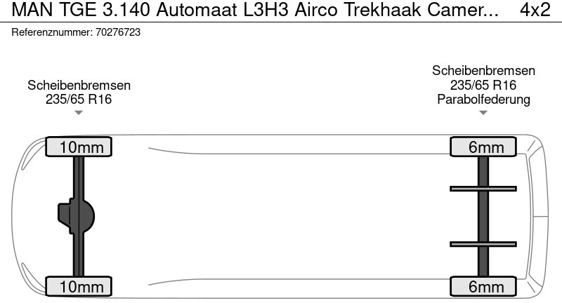 Furgon MAN TGE 3.140 Automaat L3H3 Airco Trekhaak Camera Parkeersensoren Euro6 L2H2 11m3 Airco Trekhaak: obrázek 21