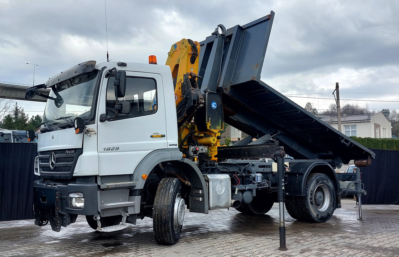 Hákový nosič kontejnerů, Auto s hydraulickou rukou MERCEDES-BENZ Axor 1829 HDS Hakowiec UDT 150tys km Czolownica  Wywrot: obrázek 15