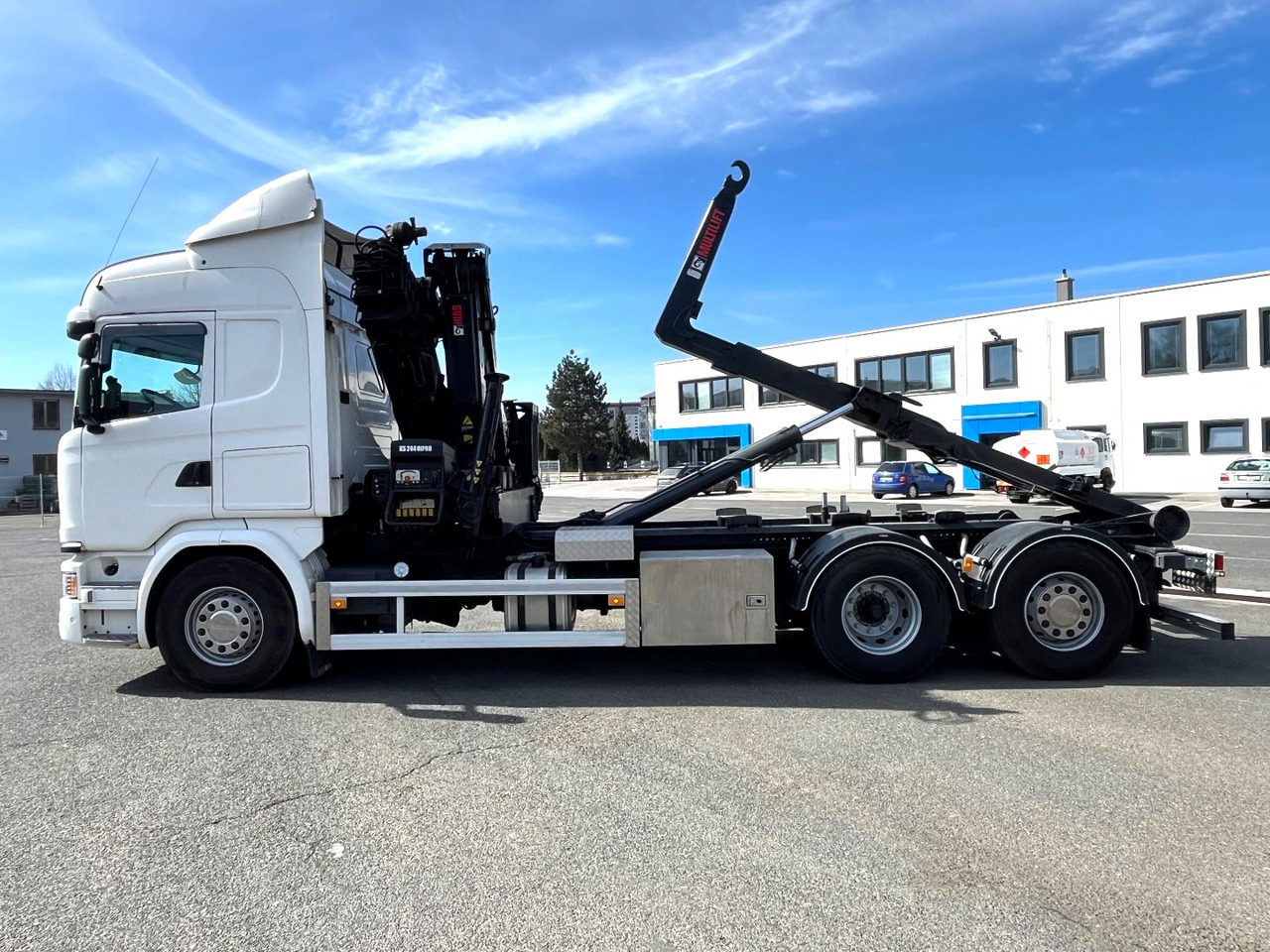 Hákový nosič kontejnerů, Auto s hydraulickou rukou SCANIA G490, 10/2015, 6x2, Crane hook lift, Hiab 244 - 5 Hipro + RC: obrázek 14