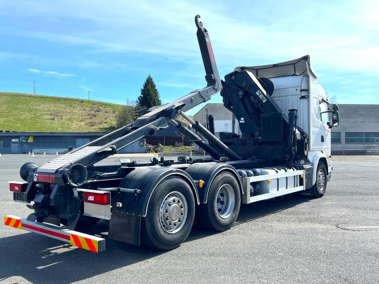 Hákový nosič kontejnerů, Auto s hydraulickou rukou SCANIA G490, 10/2015, 6x2, Crane hook lift, Hiab 244 - 5 Hipro + RC: obrázek 20