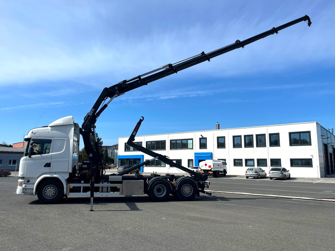 Hákový nosič kontejnerů, Auto s hydraulickou rukou SCANIA G490, 10/2015, 6x2, Crane hook lift, Hiab 244 - 5 Hipro + RC: obrázek 6