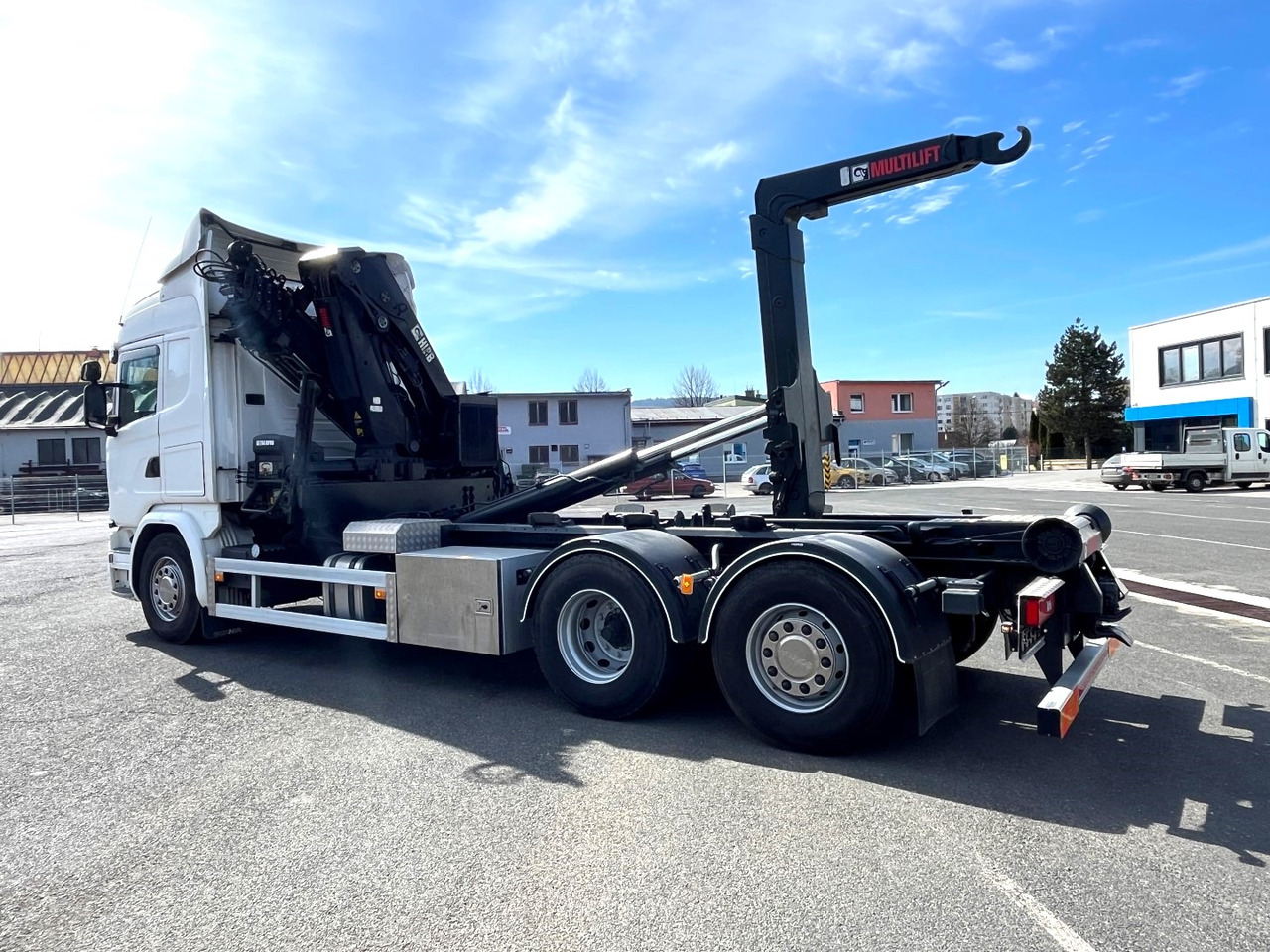 Hákový nosič kontejnerů, Auto s hydraulickou rukou SCANIA G490, 10/2015, 6x2, Crane hook lift, Hiab 244 - 5 Hipro + RC: obrázek 17