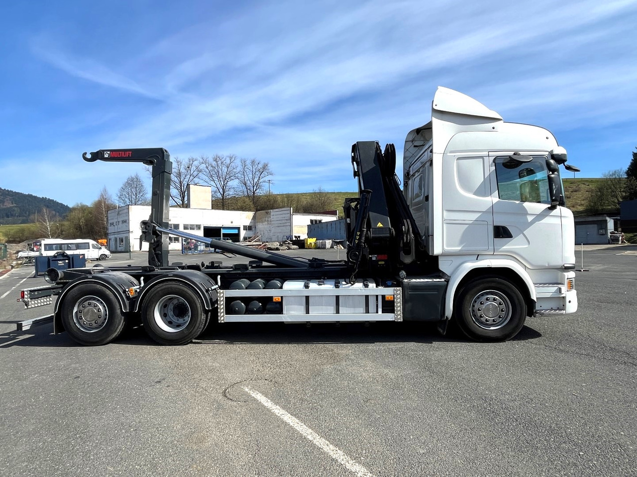 Hákový nosič kontejnerů, Auto s hydraulickou rukou SCANIA G490, 10/2015, 6x2, Crane hook lift, Hiab 244 - 5 Hipro + RC: obrázek 22