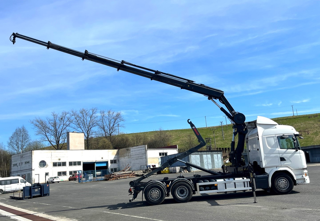 Hákový nosič kontejnerů, Auto s hydraulickou rukou SCANIA G490, 10/2015, 6x2, Crane hook lift, Hiab 244 - 5 Hipro + RC: obrázek 9