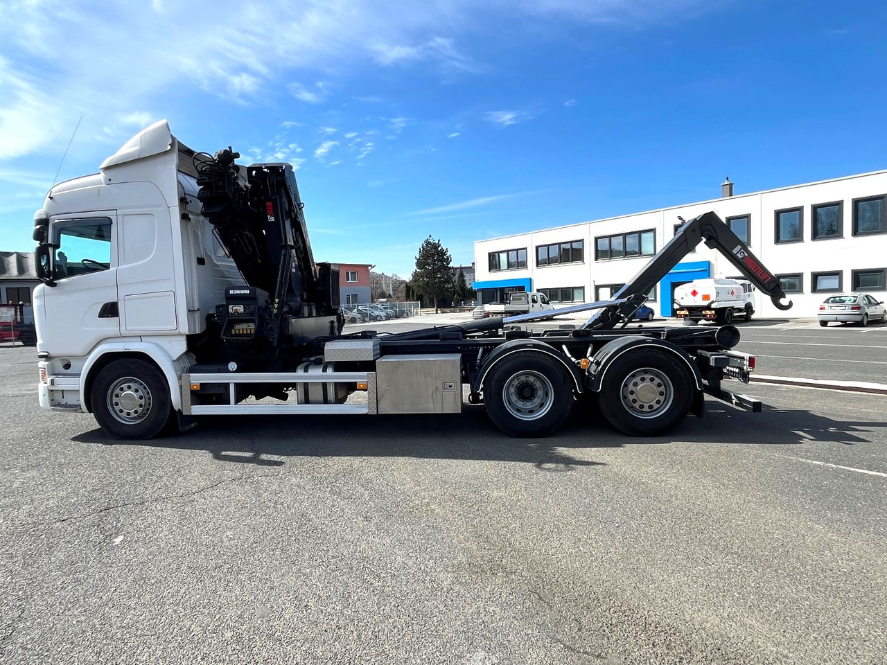 Hákový nosič kontejnerů, Auto s hydraulickou rukou SCANIA G490, 10/2015, 6x2, Crane hook lift, Hiab 244 - 5 Hipro + RC: obrázek 23