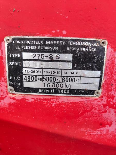 Traktor Massey Ferguson 275: obrázek 13