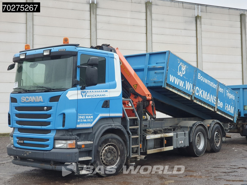 Nákladní automobil valníkový/ Plošinový, Auto s hydraulickou rukou Scania R440 6X2 Palfinger PK16001 Kran Crane Lift+Lenkachse Euro 5: obrázek 10