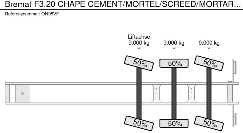 Návěs Bremat F3.20 CHAPE CEMENT/MORTEL/SCREED/MORTAR/ESTRICH/CONCRETE MACHINE!! 2015!!: obrázek 14