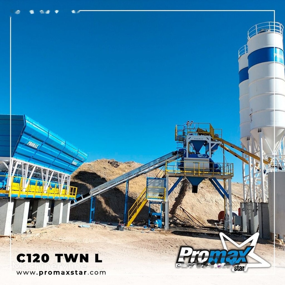 Betonárna Promax Compact Concrete Batching Plant C120-TWN-LINE (120m3/h): obrázek 12